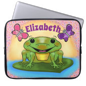 Happy Frog Laptop Case (Vorderseite)