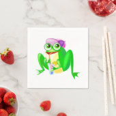 Happy Frog Napkins - Benutzerdefinierte Farben ode Serviette (Beispiel)