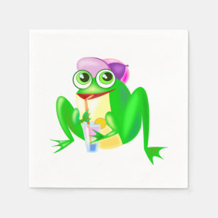 Happy Frog Napkins - Benutzerdefinierte Farben ode Serviette