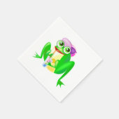 Happy Frog Napkins - Benutzerdefinierte Farben ode Serviette (Ecke)