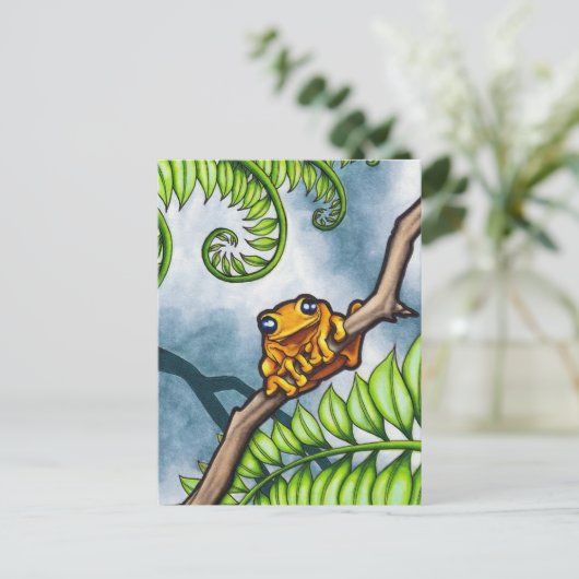 Happy Frog Postkarte (Stehend Vorderseite)