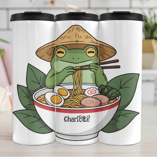 Happy Frog: Ramen Fest, Asiatischer Hut Thermosbecher