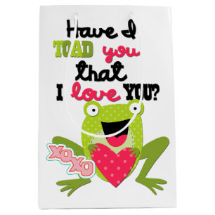 Happy Frog Valentine Mittlere Geschenktüte