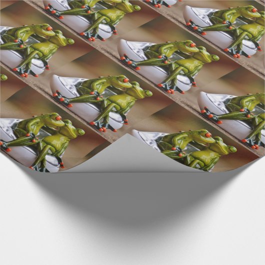 Happy Frogs Geschenkpapier (Ecke)