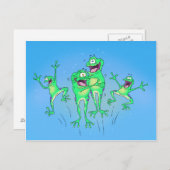 Happy Frogs Postcard Postkarte (Vorne/Hinten)