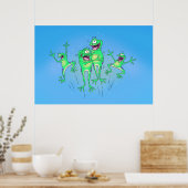 Happy Frogs Poster (Küche)