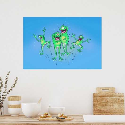 Happy Frogs Poster (Küche)