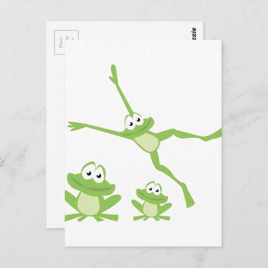 Happy Frogs Postkarte (Vorne/Hinten)