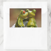 Happy Frogs Rechteckiger Aufkleber (Tasche)