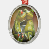 Happy Frogs Silbernes Ornament (Links)