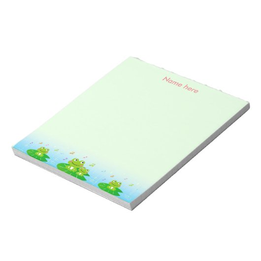 Happy Frogs Simple Notepad Notizblock (Rotiert)