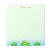 Happy Frogs Simple Notepad Notizblock (Vorderseite)