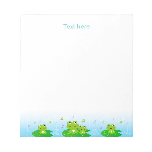 Happy Frogs Simple Notepad Notizblock (Vorderseite)