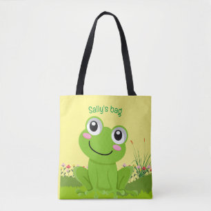 Happy Frosch Tote Tasche - heller Zitronenuntergru