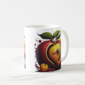 Happy Fruits Liebe Heart - Einzigartiger Mode-Stil Kaffeetasse (VorderseiteRechts)