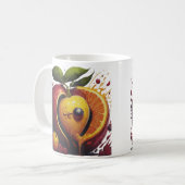 Happy Fruits Liebe Heart - Einzigartiger Mode-Stil Kaffeetasse (Vorderseite Links)