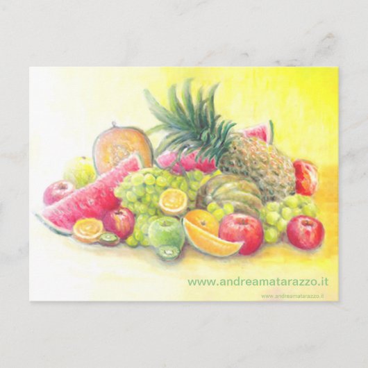 Happy fruits Postcard Postkarte (Vorderseite)