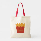 Happy Fry-Yeay Tote Bag – Funny French Fries Tragetasche (Rückseite)