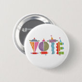 Happy Fun GOTV Button / Abstimmung (Vorne & Hinten)