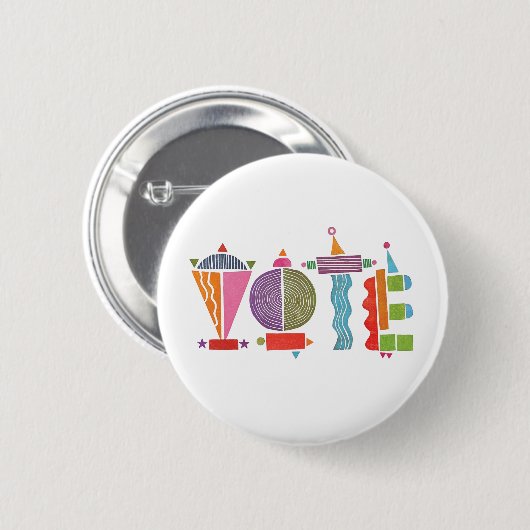Happy Fun GOTV Button / Abstimmung (Vorne & Hinten)