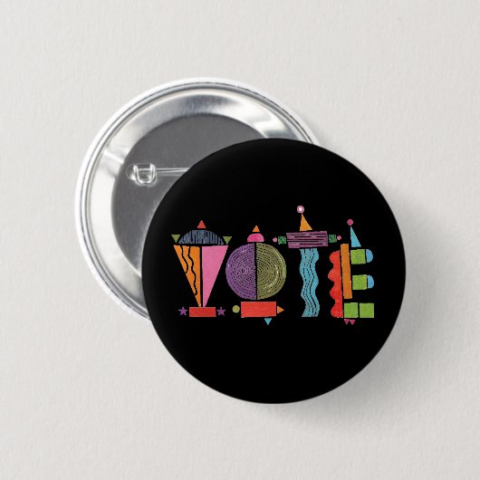 Happy Fun GOTV Button / Abstimmung (Vorne & Hinten)