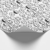 Happy Fun Niedlicher Spaß Funny Faces Geburtstag Geschenkpapier (Ecke)