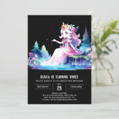 Happy Fun Princess Birthday Einladung (Stehend Vorderseite)