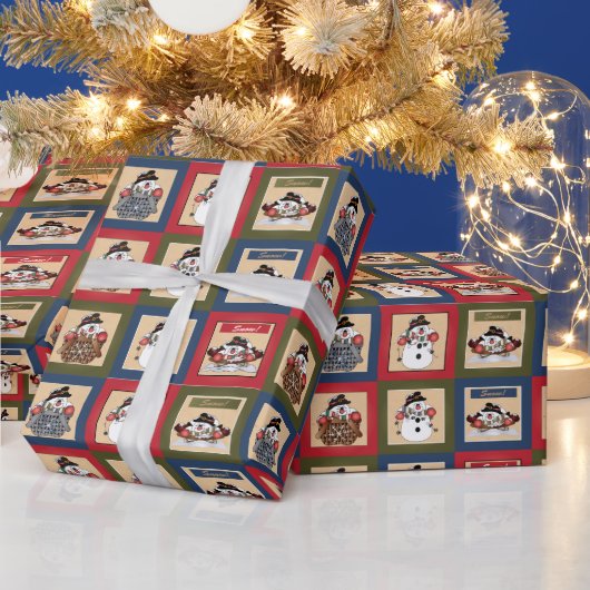 Happy Fun Snowmen | Weihnachten Geschenkpapier (Feiertage)