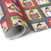 Happy Fun Snowmen | Weihnachten Geschenkpapier (Rolleneckpunkt)