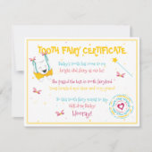 Happy Fun Tooth Faible Certificate Yellow Color Po Mitteilungskarte (Vorderseite)