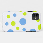 Happy Funky Yellow Blue Bubbles Case-Mate iPhone Hülle (Rückseite (Horizontal))