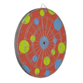 Happy Funky Yellow Blue Bubbles Dartscheibe (Vorderseite Links)