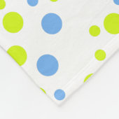 Happy Funky Yellow Blue Bubbles Fleecedecke (Ecke)