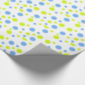 Happy Funky Yellow Blue Bubbles Geschenkpapier (Ecke)