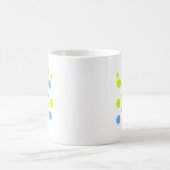 Happy Funky Yellow Blue Bubbles Kaffeetasse (Mittel)
