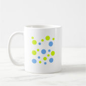 Happy Funky Yellow Blue Bubbles Kaffeetasse (Links)