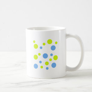 Happy Funky Yellow Blue Bubbles Kaffeetasse