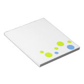 Happy Funky Yellow Blue Bubbles Notizblock (angewinkelt)