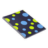Happy Funky Yellow Blue Bubbles Notizblock (Rechte Seite)