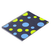 Happy Funky Yellow Blue Bubbles Notizblock (Linke Seite)