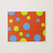 Happy Funky Yellow Blue Bubbles Puzzle (Horizontal)