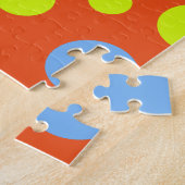 Happy Funky Yellow Blue Bubbles Puzzle (Seite)