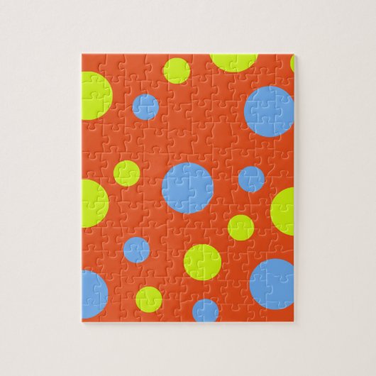 Happy Funky Yellow Blue Bubbles Puzzle (Vertikal)