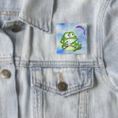 Happy Funny Frog Paraglider Button (Beispiel)