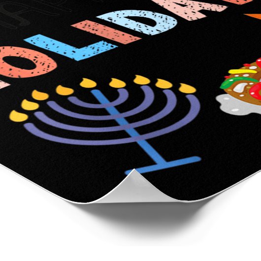 Happy Funny Holidays Diwali Kwanzaa Hanukkah Chris Poster (Ecke)
