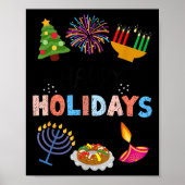 Happy Funny Holidays Diwali Kwanzaa Hanukkah Chris Poster (Vorne)