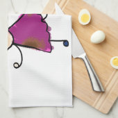 Happy Funny Kids Couple Zeichnend Doodle Cartoon Küchentuch (Viertel Falte)