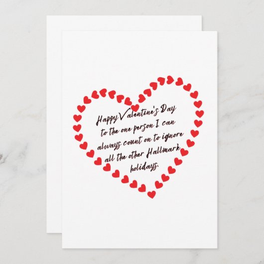 Happy Funny Valentinstag Geschenkangebote Einladung (Vorne/Hinten)