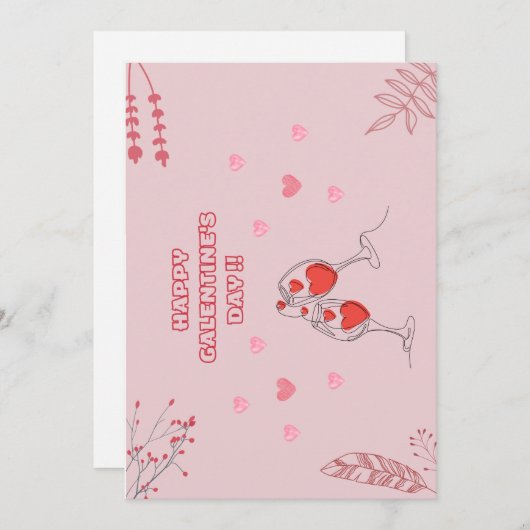 Happy Galentine Feiertagskarte (Vorne/Hinten)