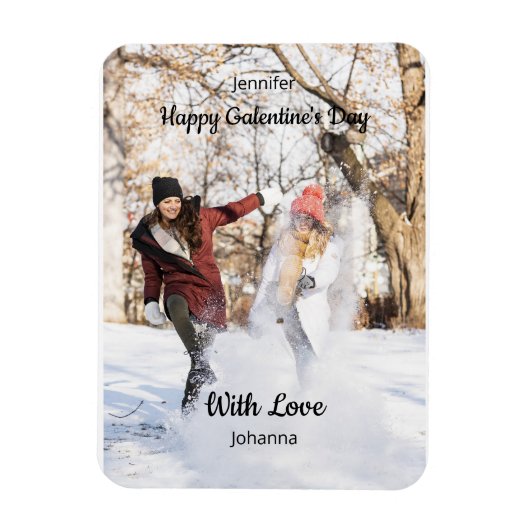 Happy Galentine’s Day Custom Photo - Best Friends Magnet (Vertikal)